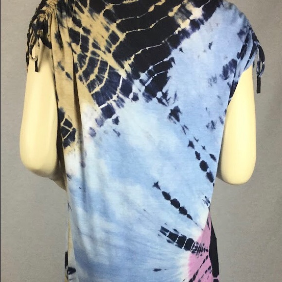 Plus Size Women’s Dress Multi silver decoration tie-dye adjustable shoulders - Picture 3 of 11